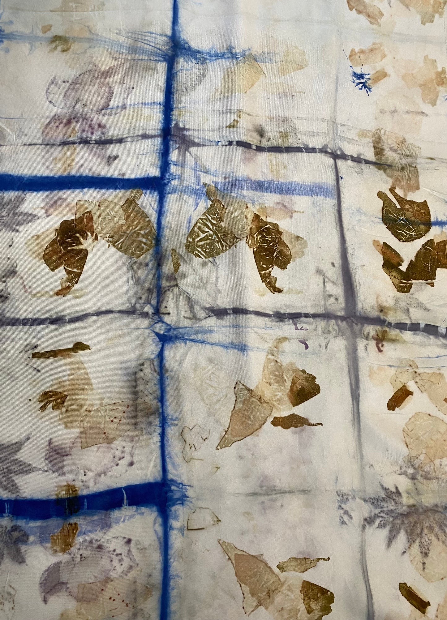 Sciarpa stampa naturale buccia cipolla