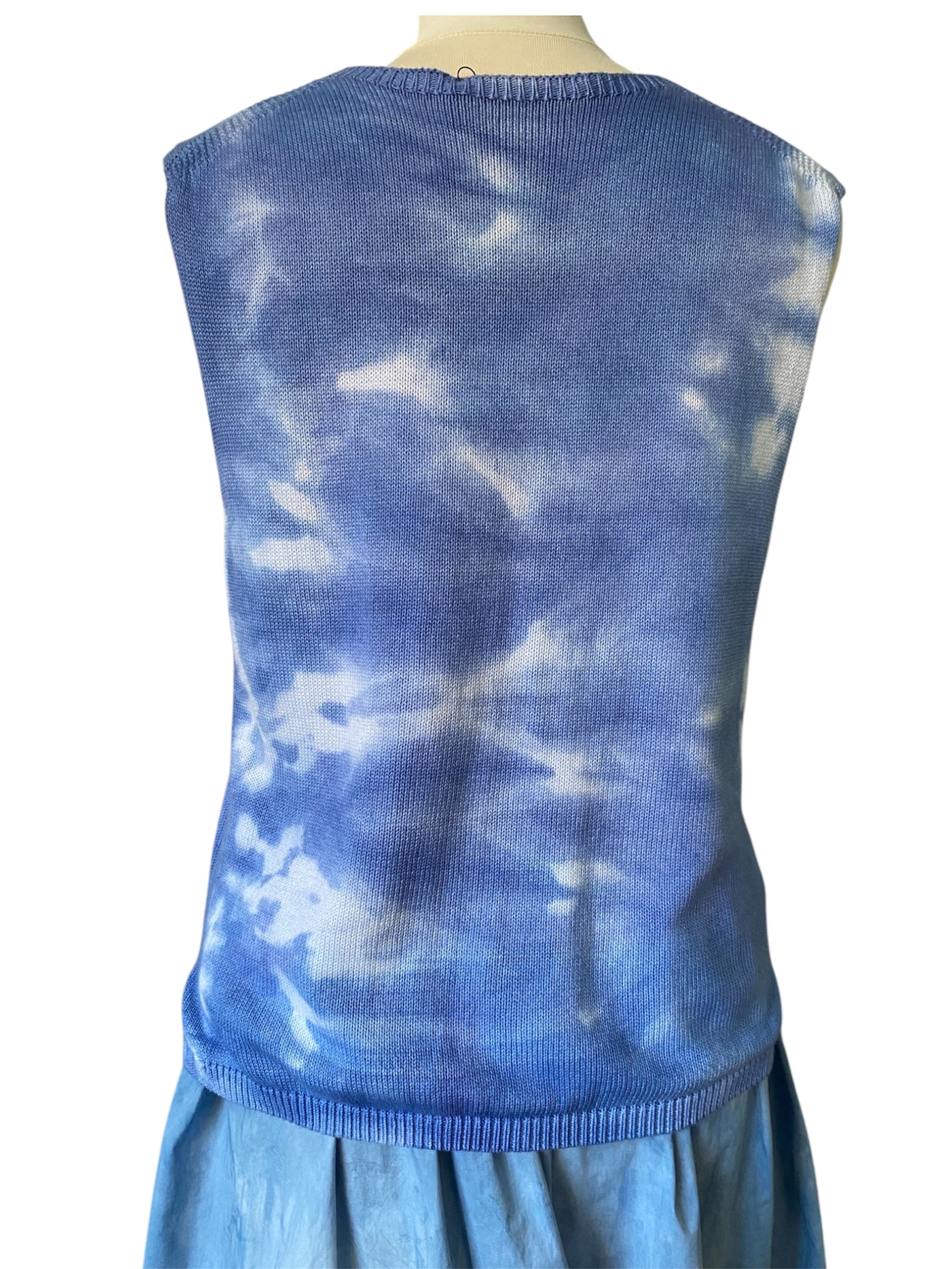 Gilet cotone maglia tintura naturale