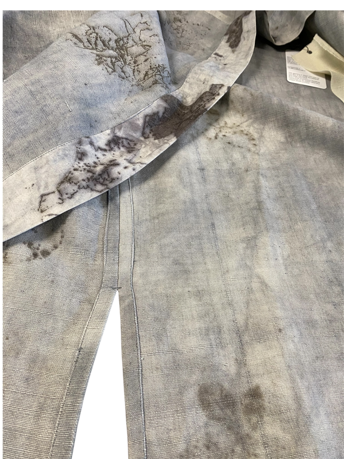 Kimono cotone grezzo tintura e stampa naturale