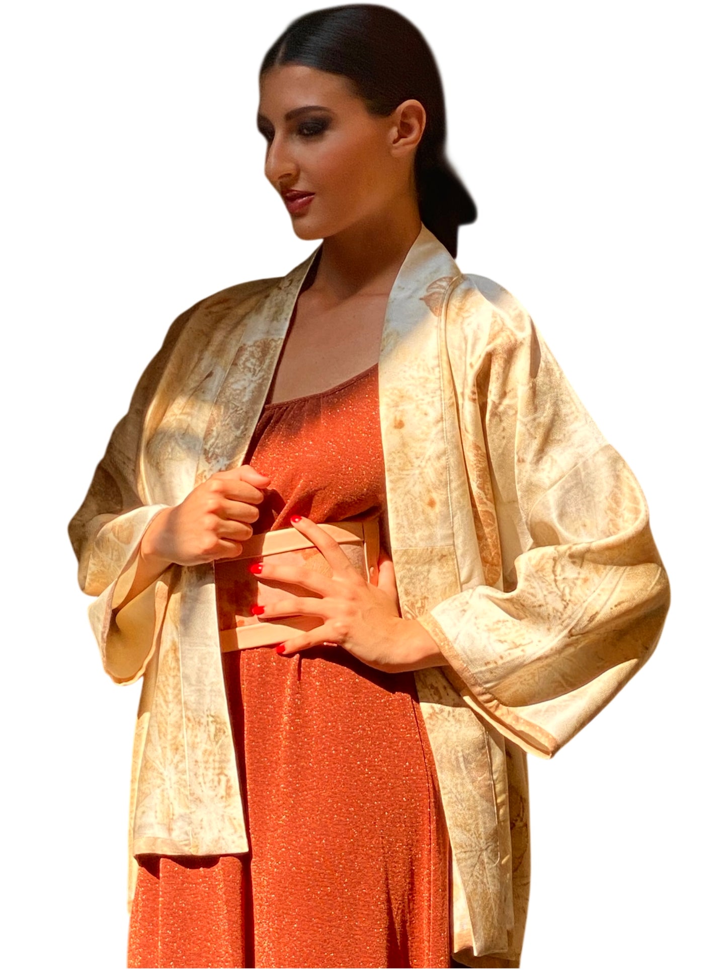 Kimono oro stampa naturale
