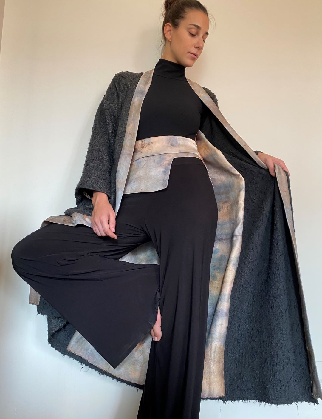 cappotto in lana di lucia pascale indossato