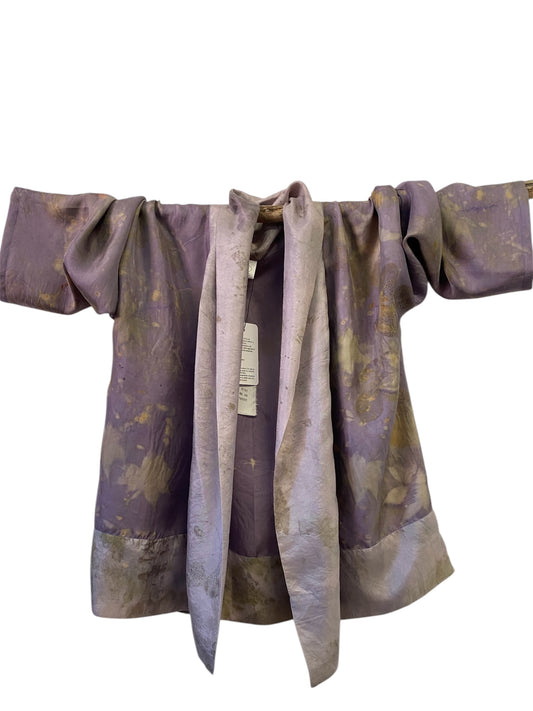 Kimono corto seta stampa naturale