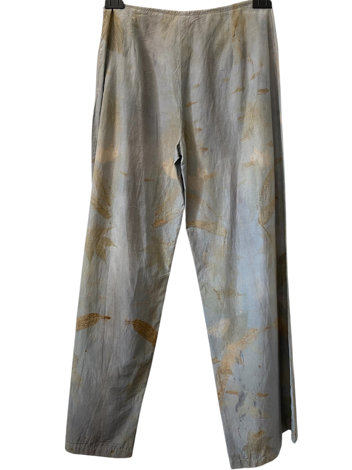 Pantalone, seta stampato e tinto con la natura