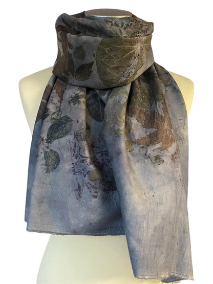 Sciarpa cashmere/lana stampa naturale