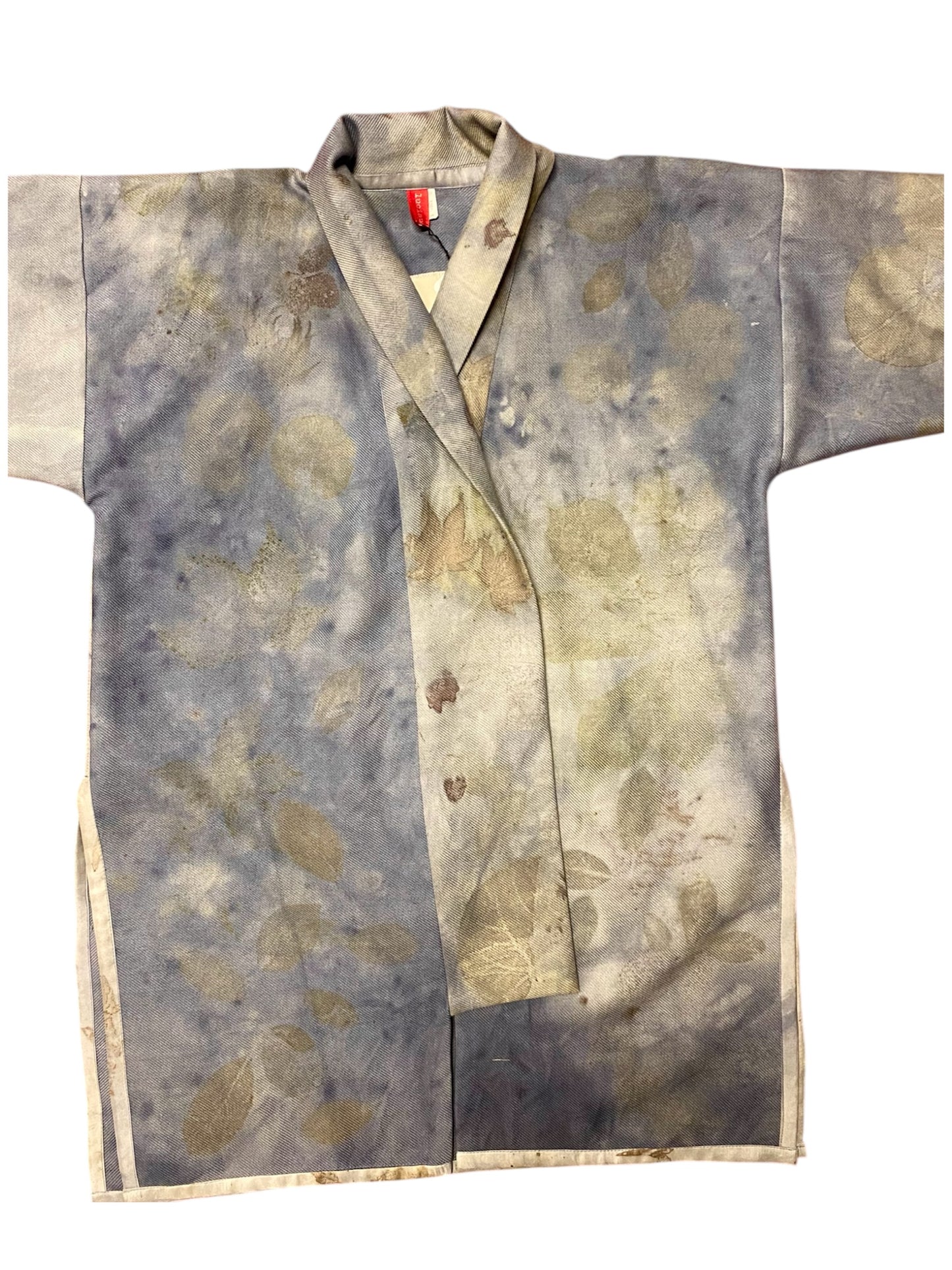 Giacca cappotto sfoderato stampa e tintura naturale