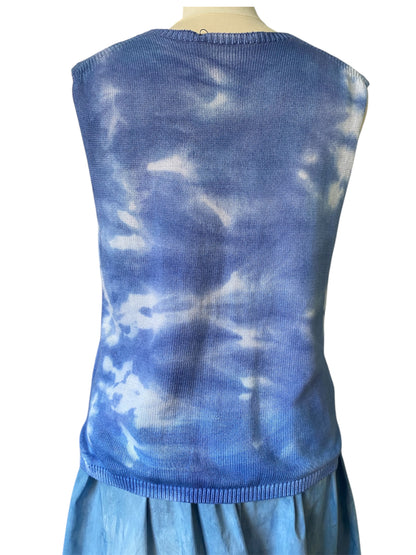 Gilet cotone maglia tintura naturale