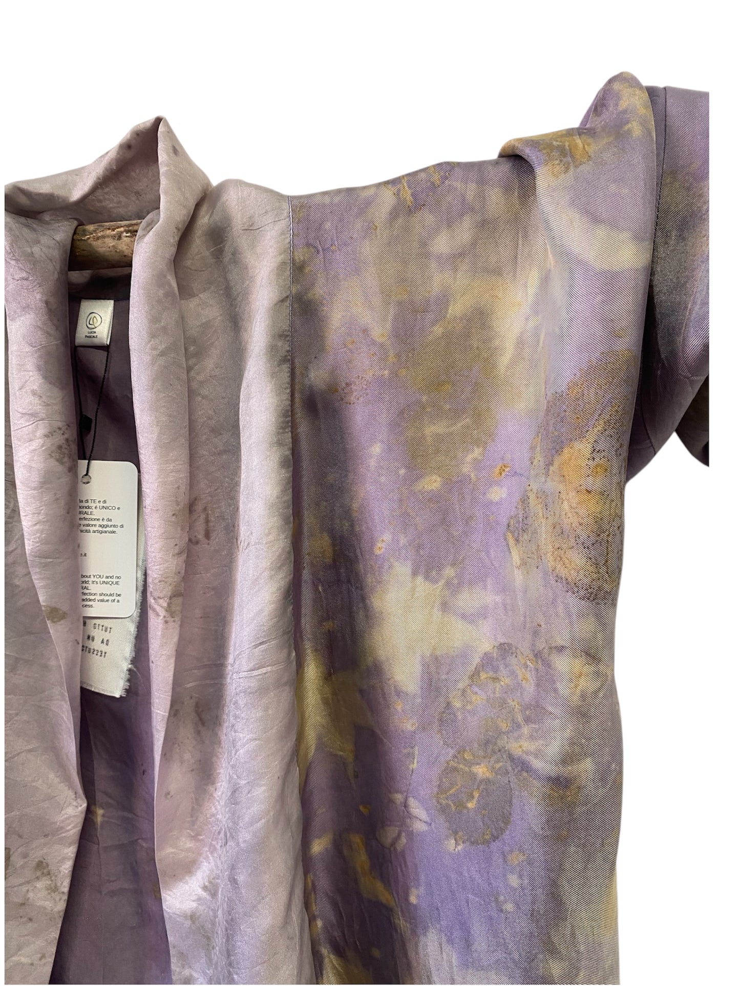 Kimono corto seta stampa naturale