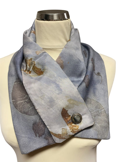 Collo lana tintura e stampa naturale