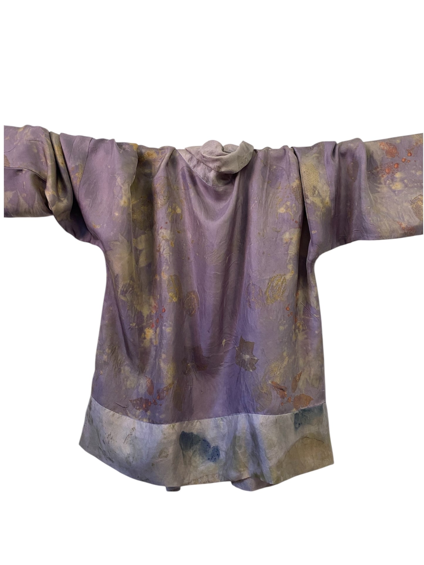 Kimono corto seta stampa naturale