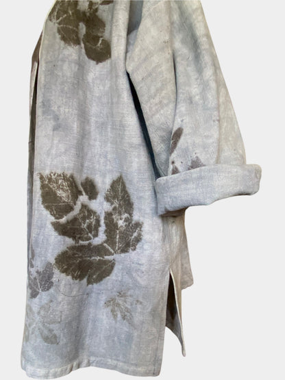 Kimono cotone grezzo tintura e stampa naturale