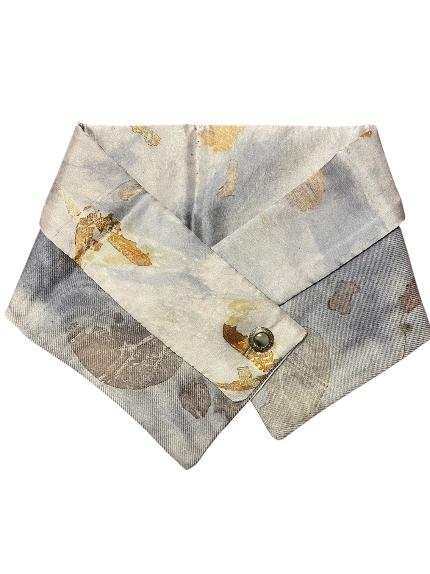 Collo lana tintura e stampa naturale