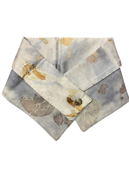 Collo lana tintura e stampa naturale