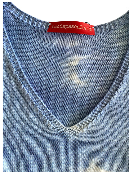 Gilet cotone maglia tintura naturale