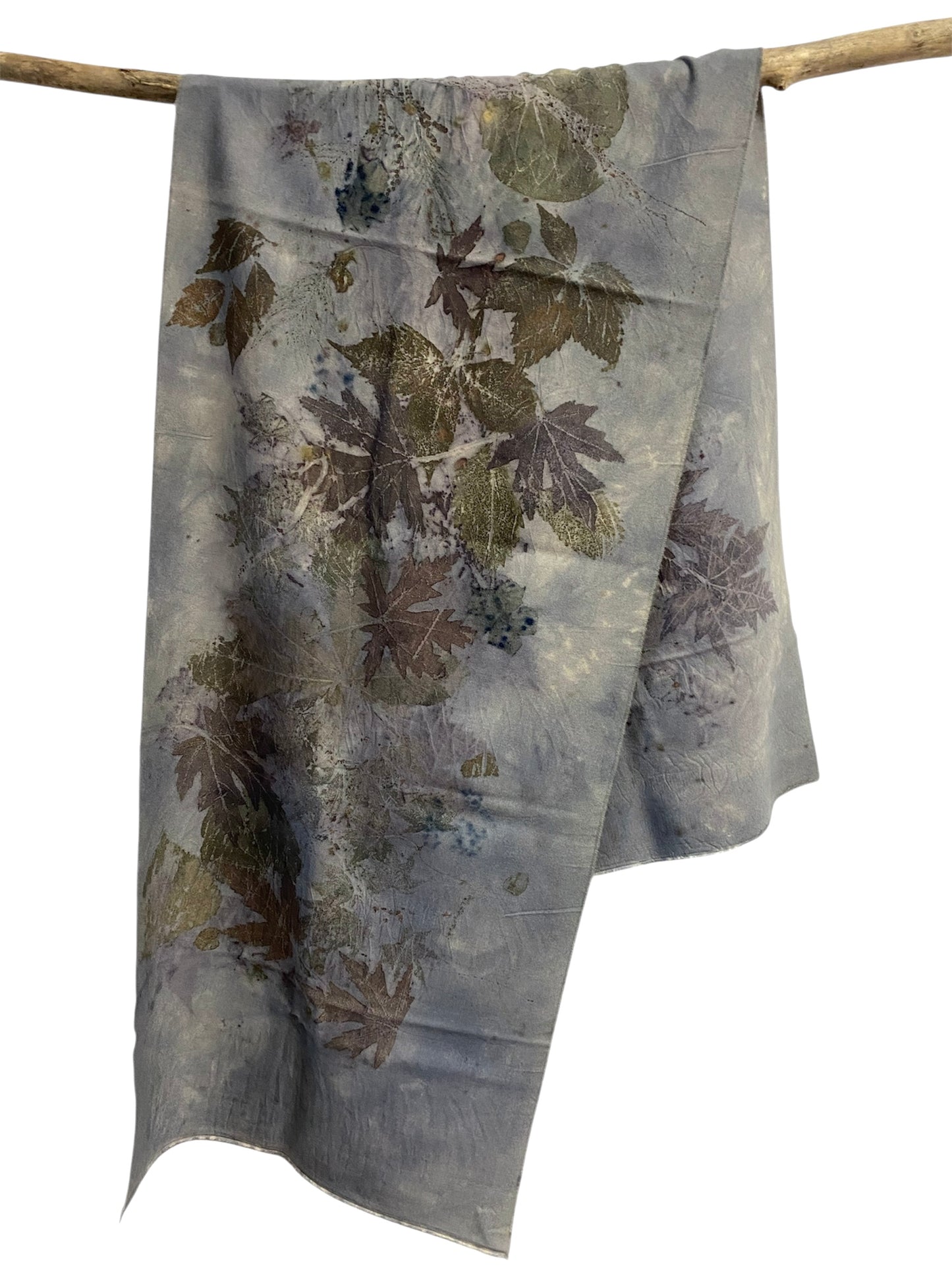 Sciarpa cashmere/lana stampa naturale