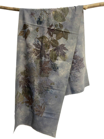 Sciarpa cashmere/lana stampa naturale