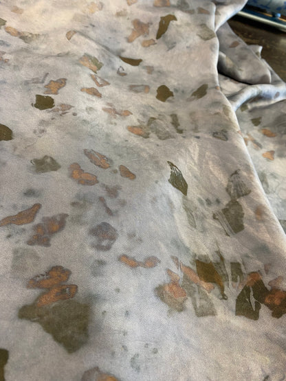 Gonna seta portafoglio stampa e tintura naturale