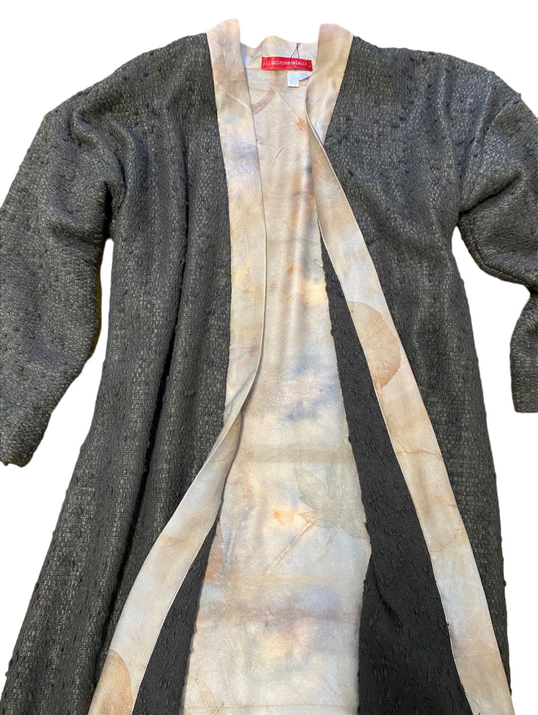 dettaglio interno del cappotto in lana jap