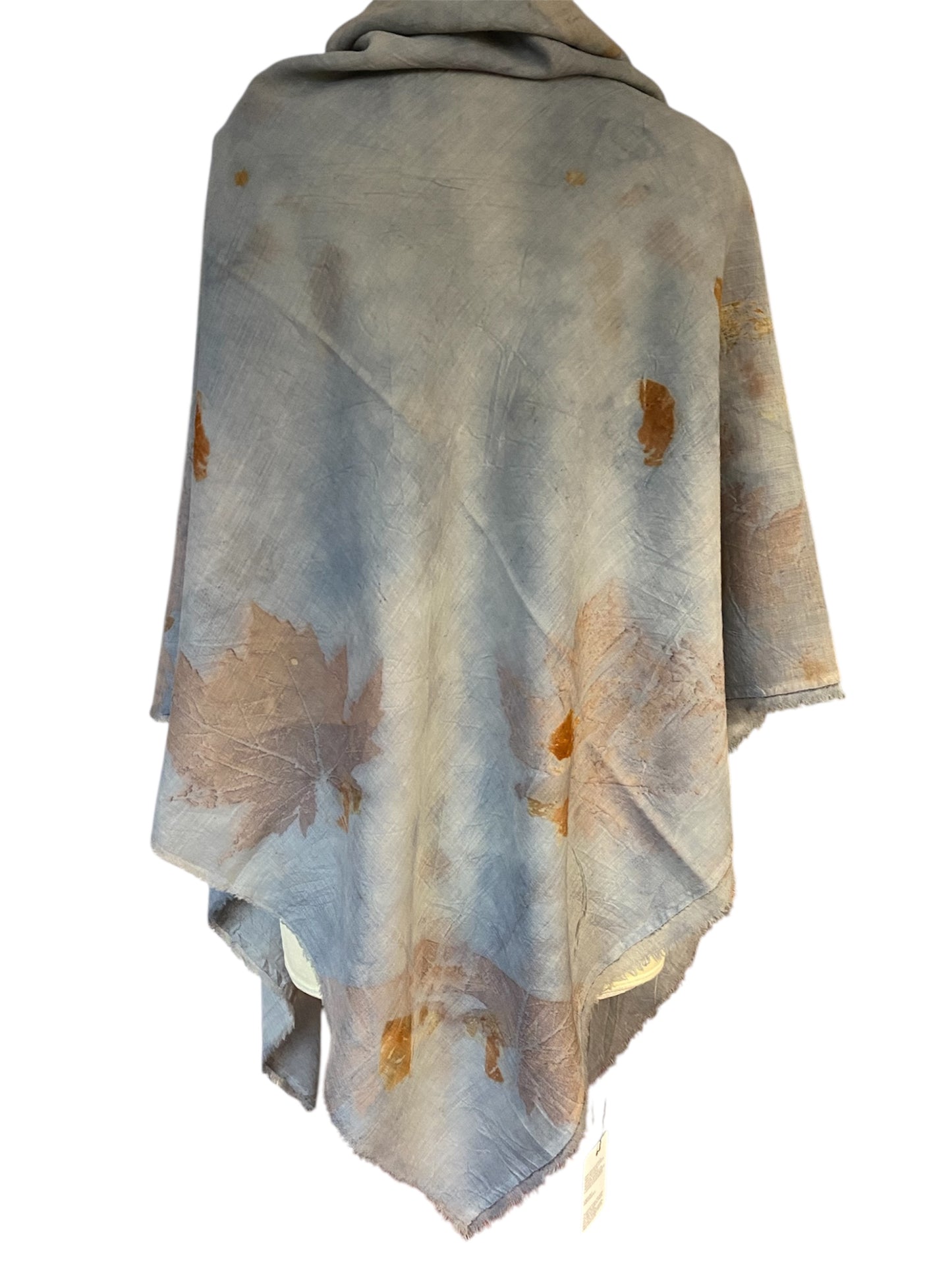 Foulard maxi tintura e stampa naturale