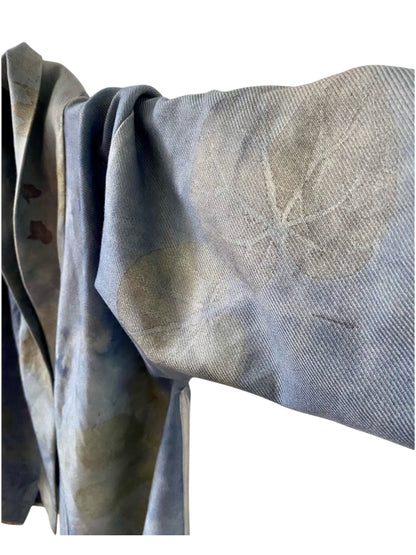 Giacca cappotto sfoderato stampa e tintura naturale