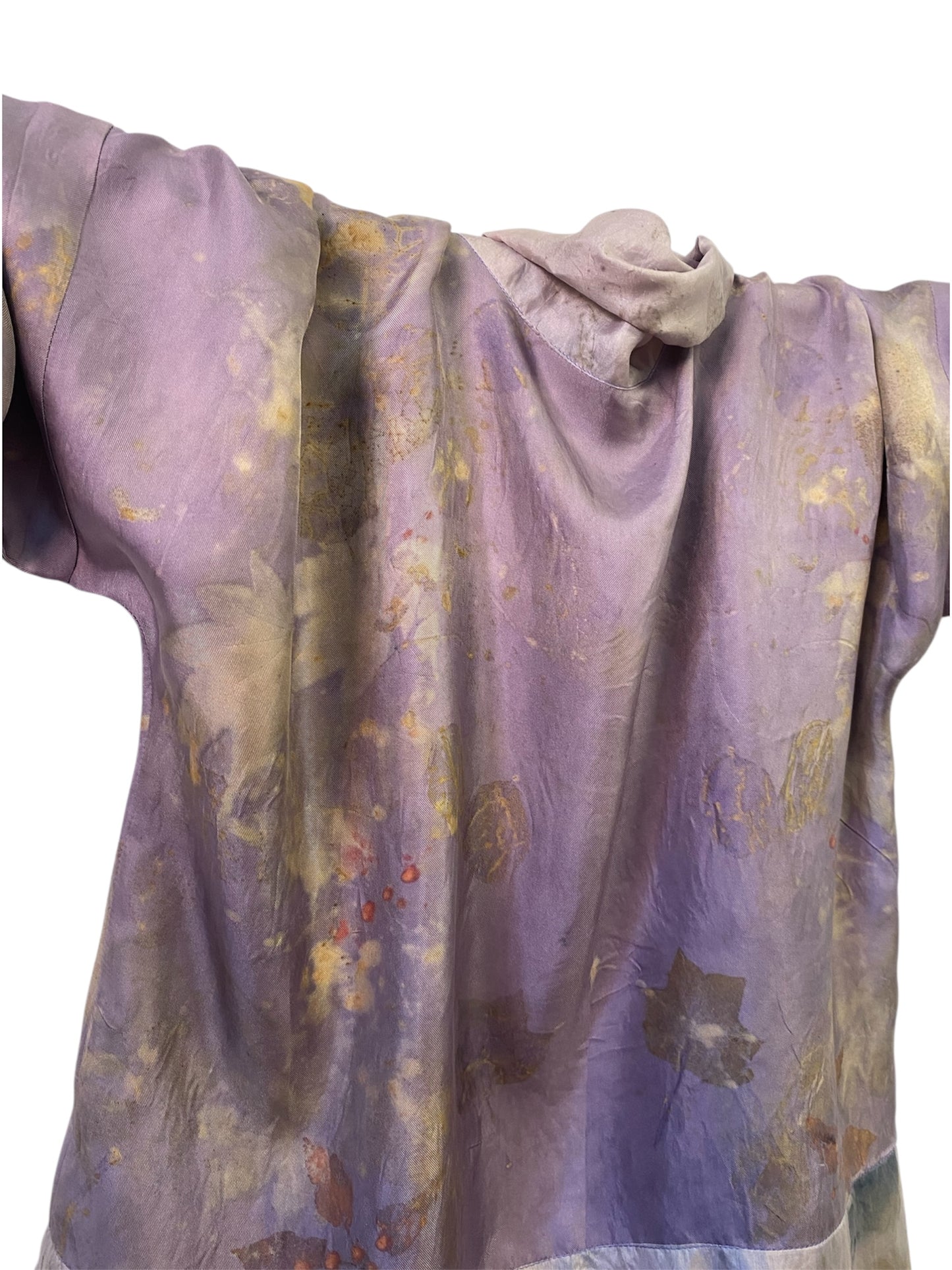 Kimono corto seta stampa naturale