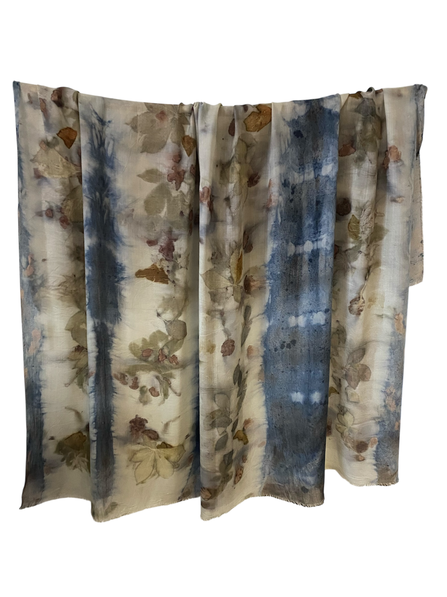 Stampa e tintura naturale maxi foulard